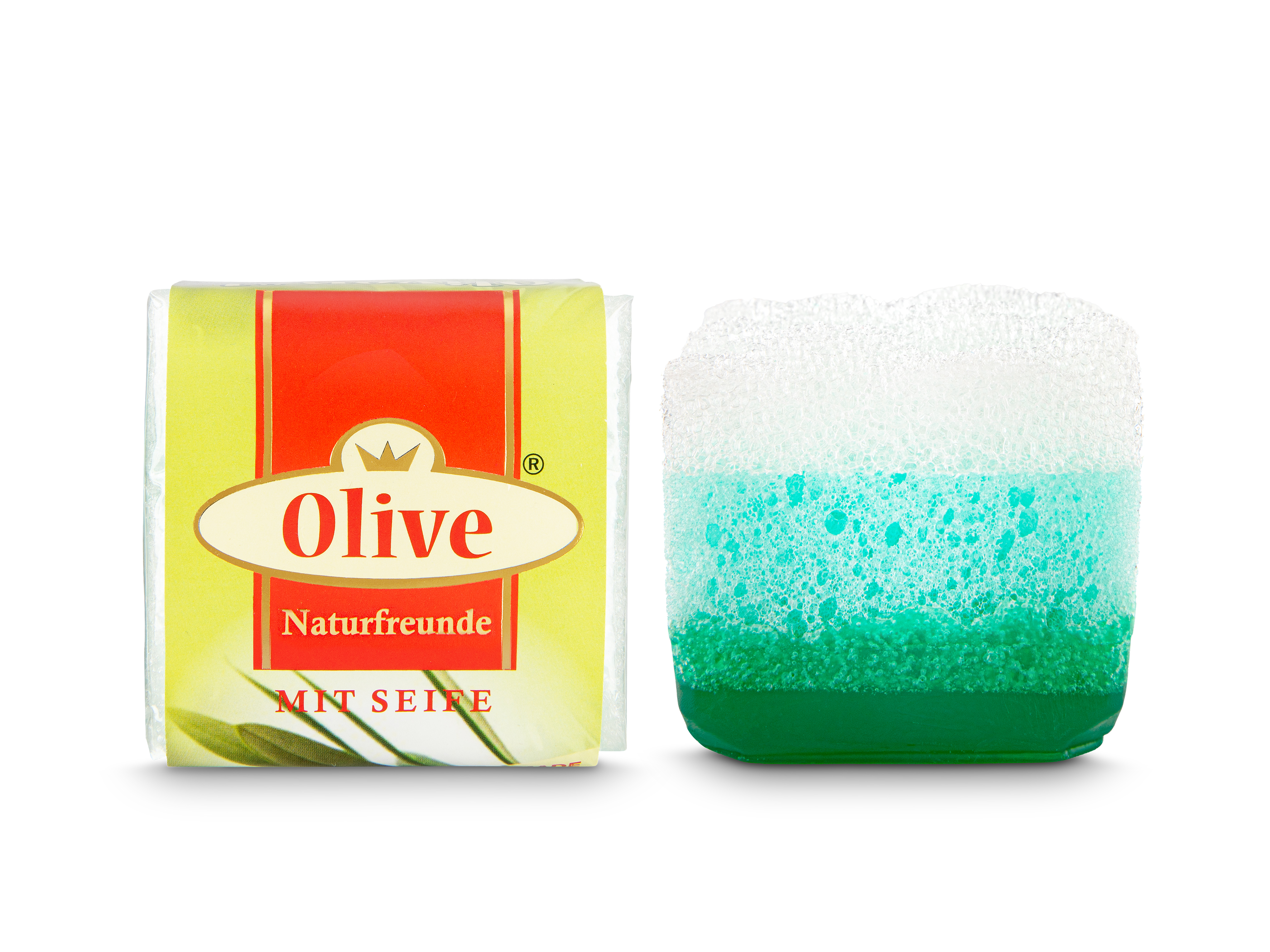 490454_Olive_Pflegeschwamm_Druck Naturfreunde Peeling Seife Oliven-Öl 65 g