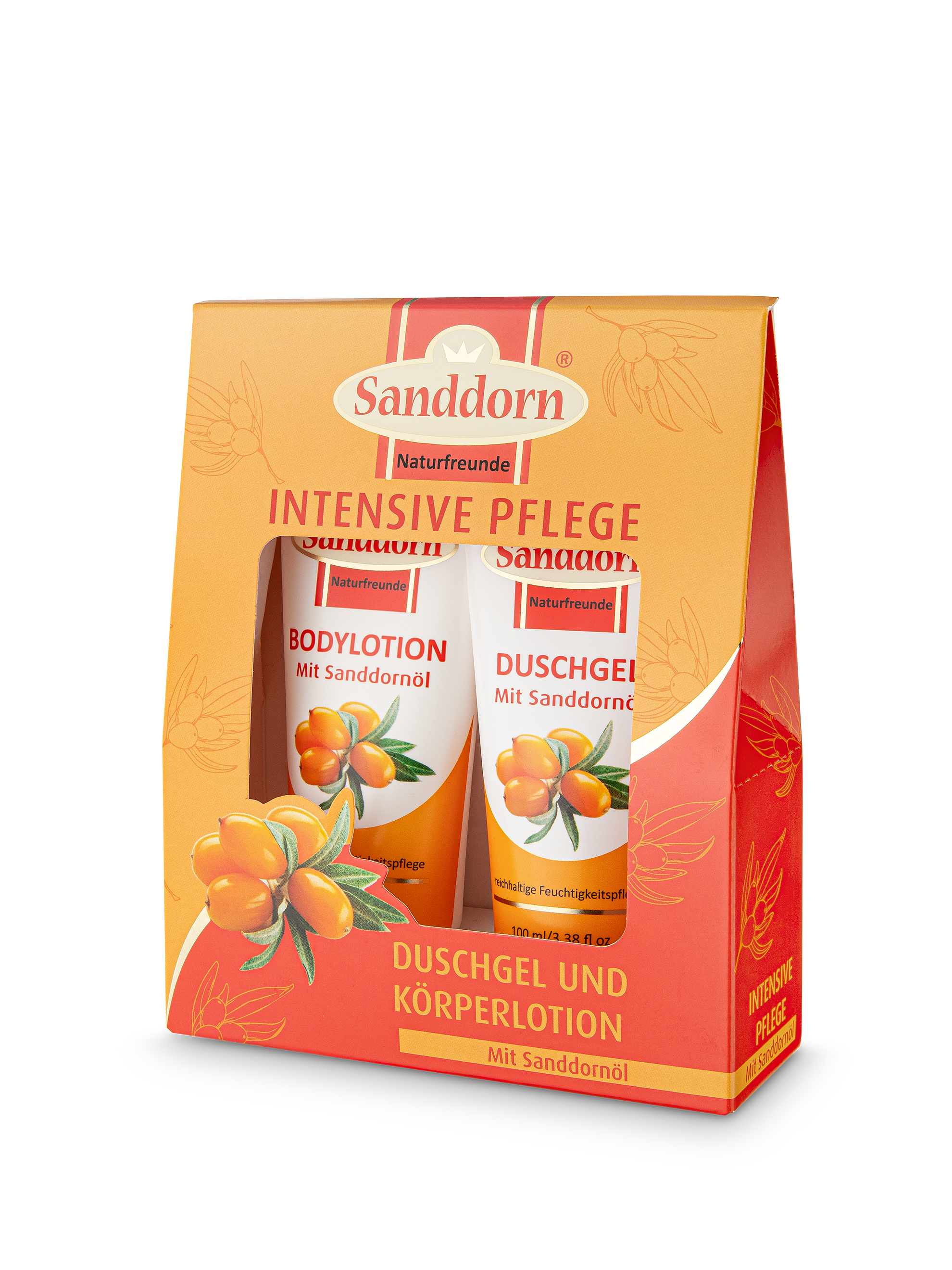 491512_Sanddorn_Duschgel_Bodylotion_Internet Sanddorn Geschenkbox (Duschgel/Bodylotion)