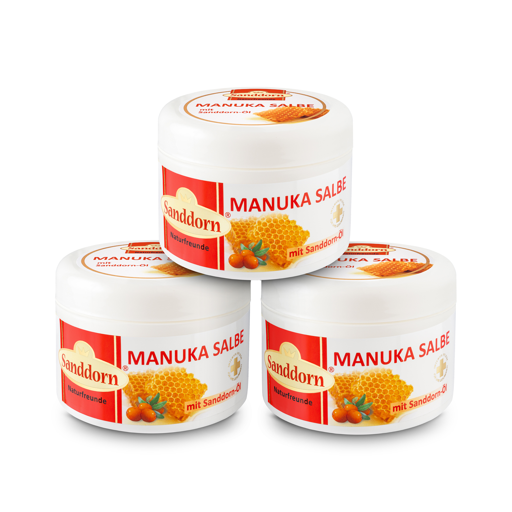 MANUKA Salbe mit Sanddorn-Öl - 250 ml (3er Set)