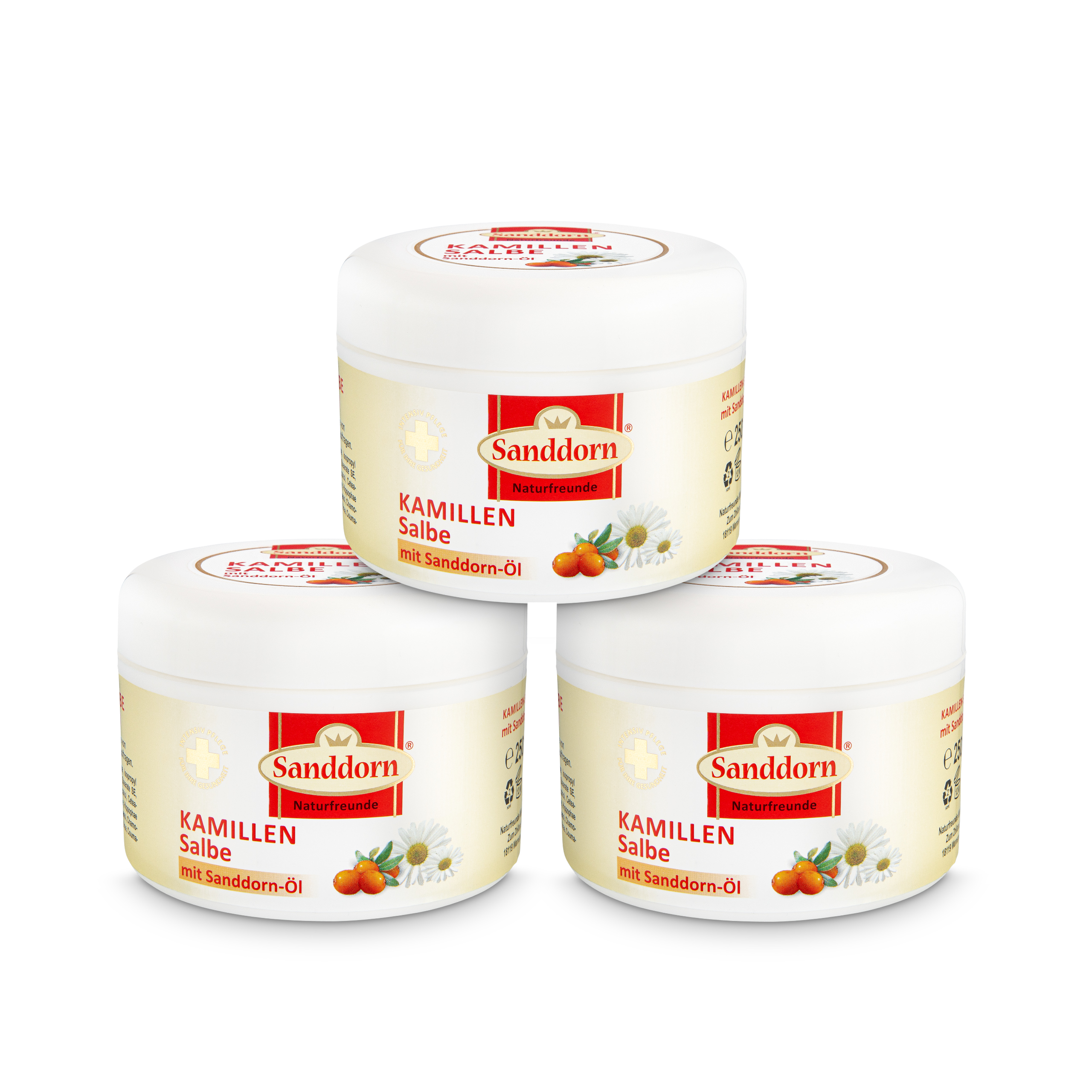 Sanddorn Naturfreunde KAMILLE mit Sanddorn-Öl - 250 ml (3er Set) Sanddorn Naturfreunde KAMILLE mit Sanddorn-Öl - 250 ml (3er Set)
